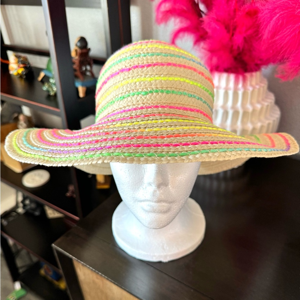 Toby Colorful Striped Fiber Sun Hat